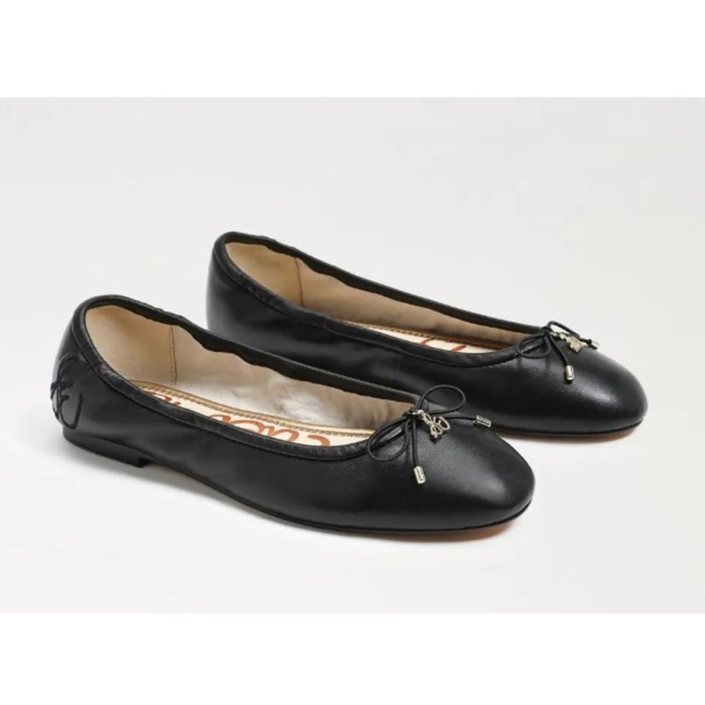 Sam Edelman Kids Black Leather Felicia Ballet Flats Nib Size 12